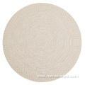 white indoor outdoor round rug carpet